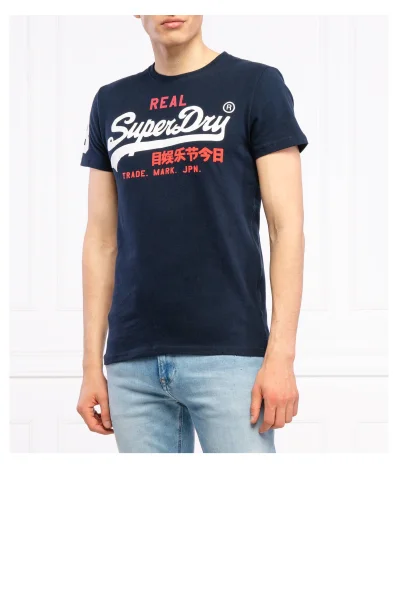 t-shirt vintage logo tri | slim fit Superdry ναυτικό μπλε