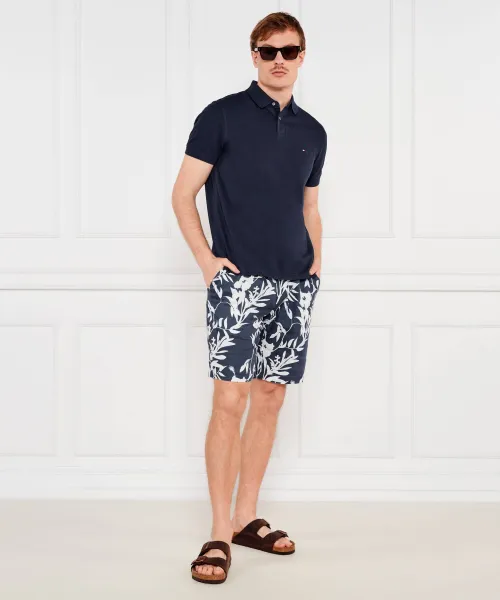 Λινό σορτς HARLEM | Regular Fit Tommy Hilfiger ναυτικό μπλε