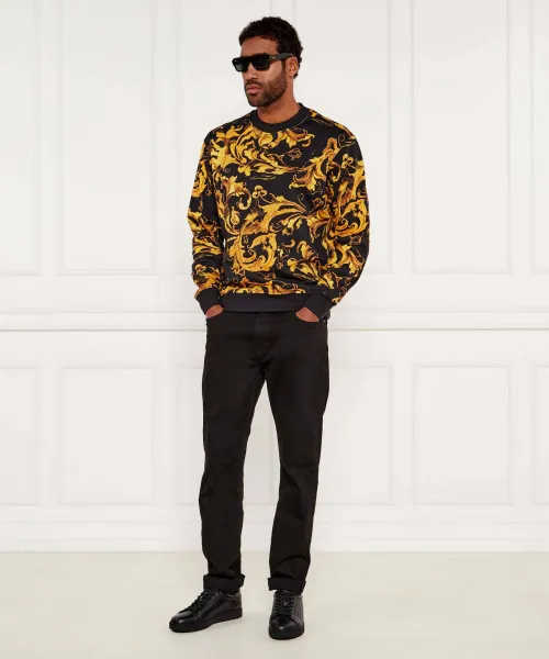 Μπλούζα | Regular Fit Versace Jeans Couture μαύρο
