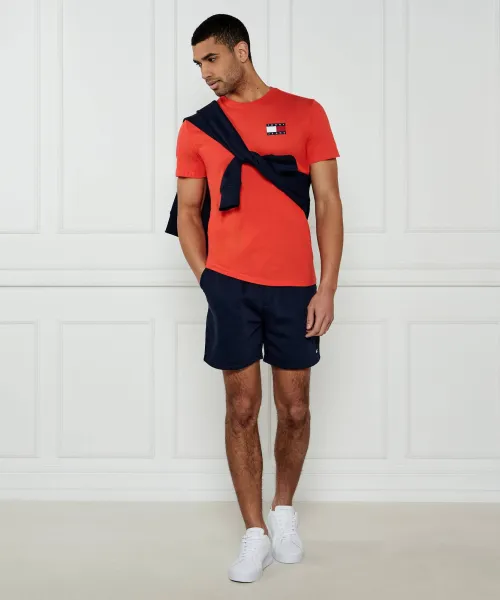 T-shirt | Slim Fit Tommy Jeans πορτοκαλί