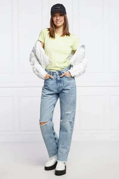 t-shirt new virginia | slim fit Pepe Jeans London πράσινο ασβέστη