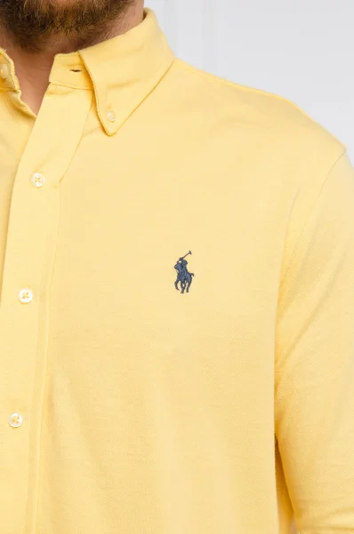 Koszula | Regular Fit | pique POLO RALPH LAUREN κίτρινο