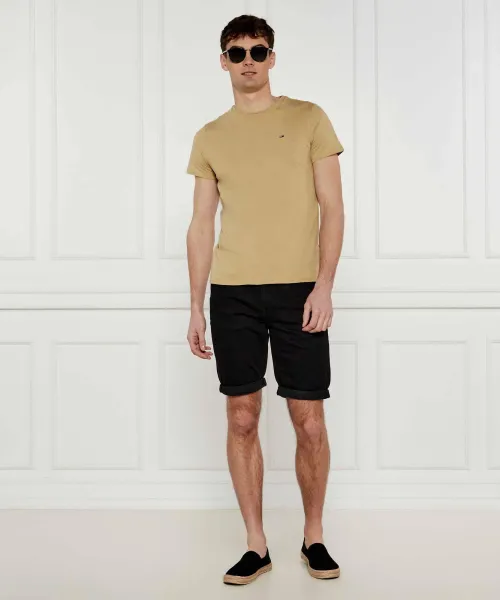 T-shirt | Slim Fit Tommy Jeans μπεζ