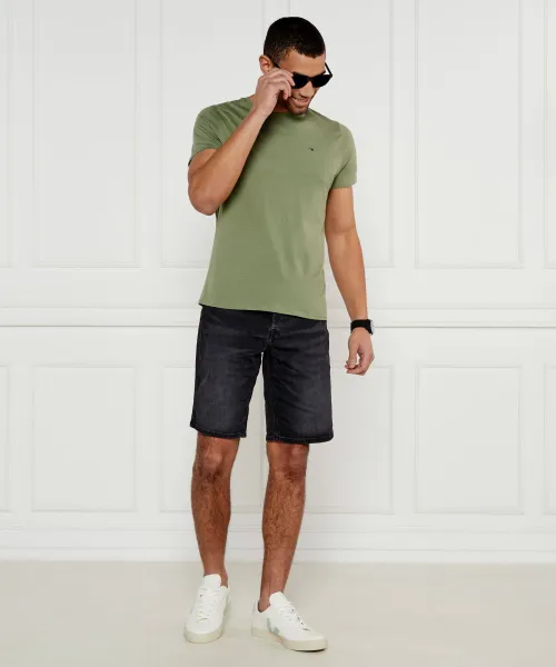 T-shirt | Slim Fit Tommy Jeans πράσινο