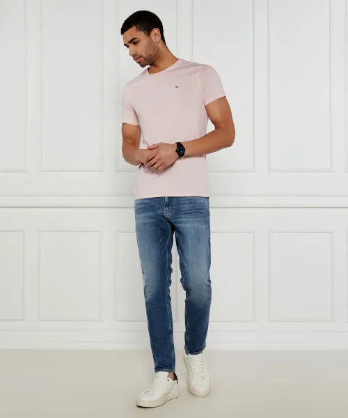 T-shirt | Slim Fit Tommy Jeans πουδραρισμένο ροζ