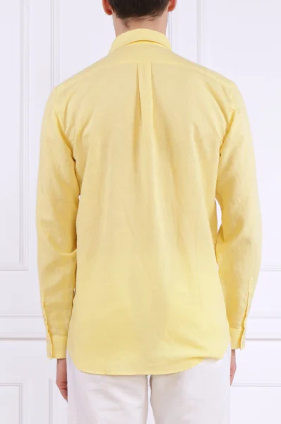 Λινό πουκάμισο ROLL-UP | Regular Fit Guess Underwear κίτρινο