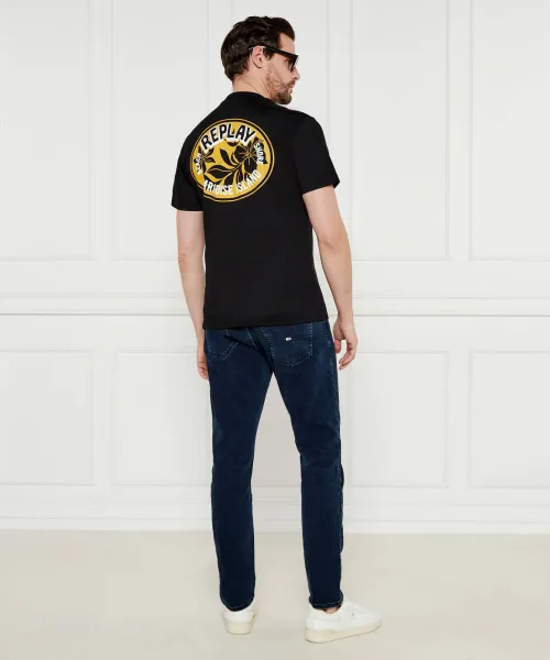 T-shirt | Regular Fit Replay μαύρο