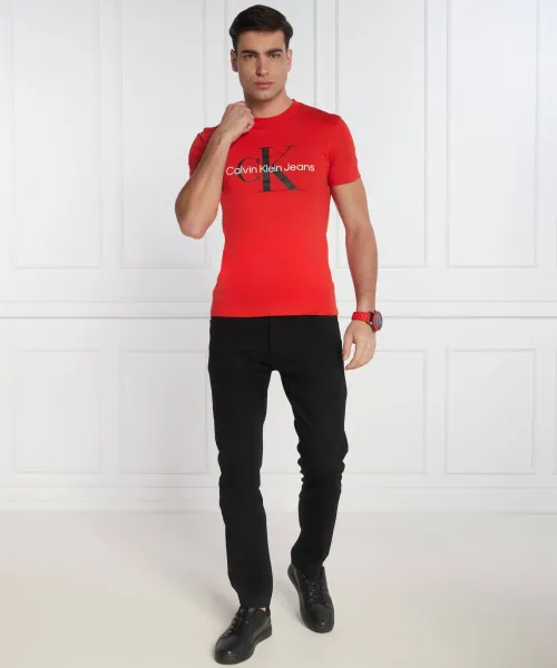 T-shirt | Slim Fit Calvin Klein Jeans κόκκινο