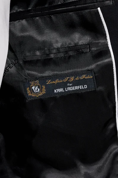 Μάλλινη σακάκι | Slim Fit Karl Lagerfeld μαύρο
