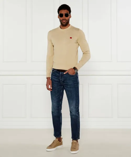 Πουλόβερ San Cassius | Regular Fit HUGO μπεζ