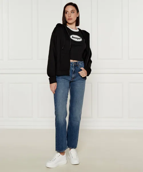 T-shirt Dalia_B | Cropped Fit Hugo Blue μαύρο