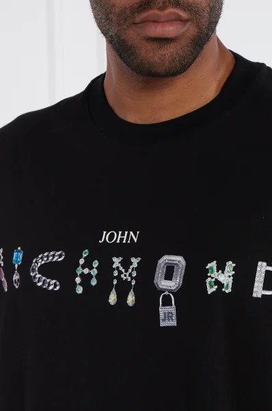 T-shirt OVER HINAKI | Oversize fit John Richmond μαύρο
