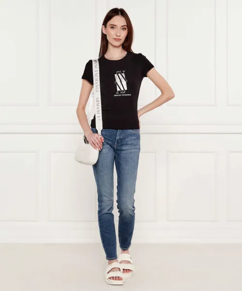 T-shirt | Slim Fit Armani Exchange μαύρο