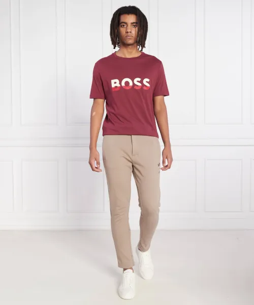 T-shirt Tee 1 | Regular Fit BOSS GREEN μπορντό