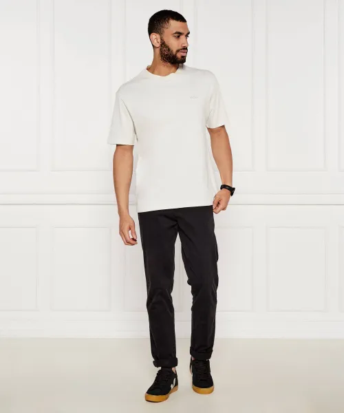 T-shirt Te_Tirecollar | Relaxed fit BOSS ORANGE εκρί