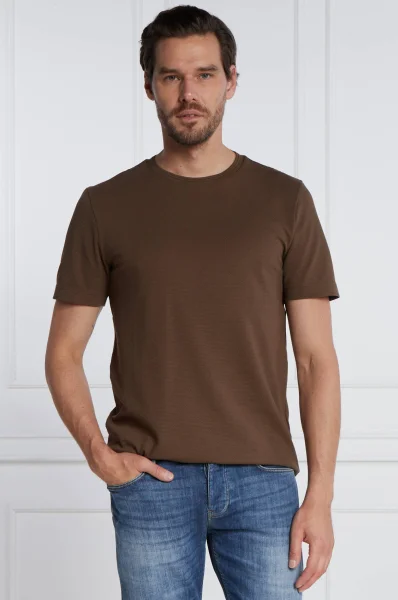 T-shirt Tiburt | Regular Fit BOSS BLACK καφέ