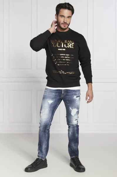 Μπλούζα | Regular Fit Versace Jeans Couture μαύρο