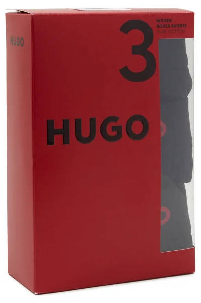 Boxer 3-pack WOVEN BOXER TRIPLET Hugo Bodywear μαύρο