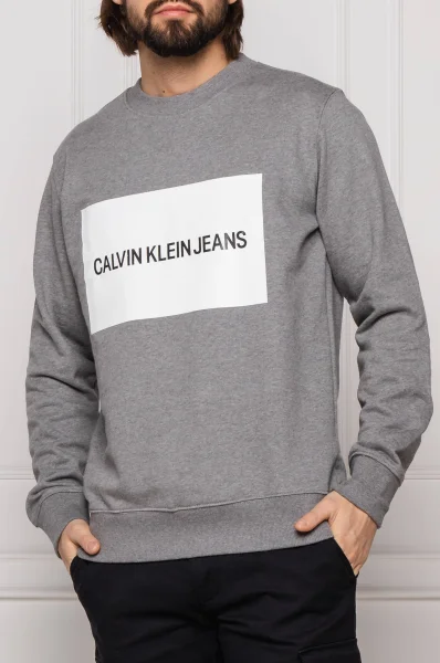 μπλούζα institutional | slim fit CALVIN KLEIN JEANS σταχτί