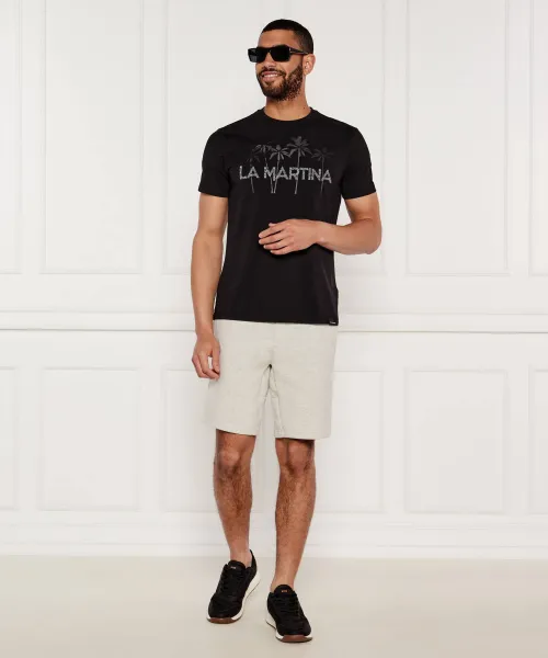 T-shirt | Regular Fit La Martina μαύρο