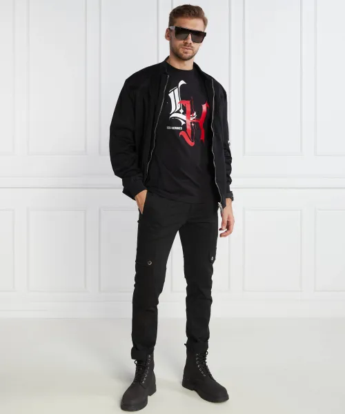 T-shirt | Regular Fit Les Hommes μαύρο