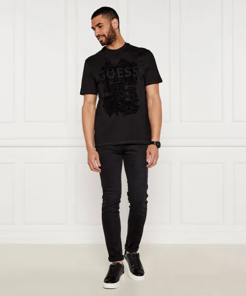 T-shirt | Regular Fit GUESS μαύρο