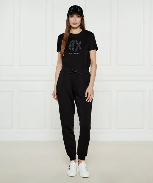 T-shirt | Regular Fit Armani Exchange μαύρο