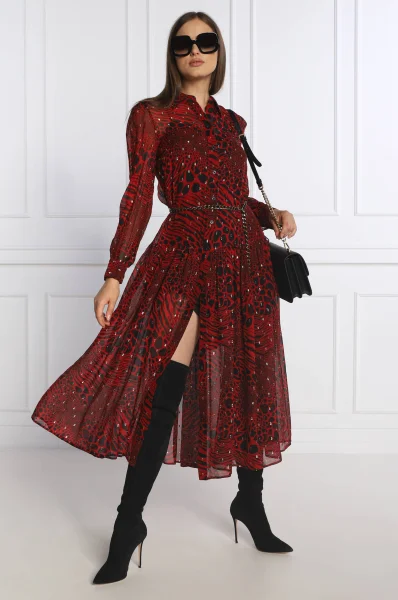 Φόρεμα με ζώνη | με την προσθήκη μεταξιού Michael Kors κόκκινο