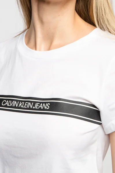 t-shirt | slim fit CALVIN KLEIN JEANS άσπρο