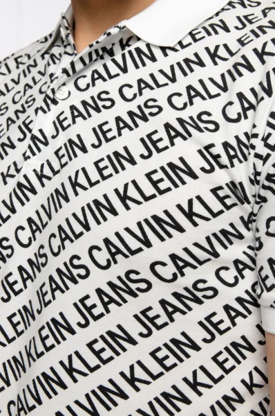 Πόλο | Slim Fit | pique CALVIN KLEIN JEANS άσπρο