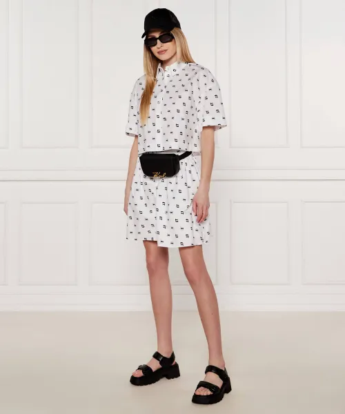 Φούστα IKON AOP Karl Lagerfeld άσπρο