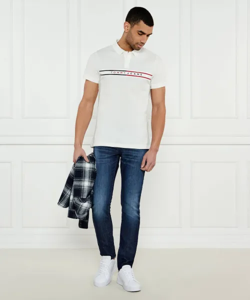Πόλο | Slim Fit Tommy Jeans άσπρο