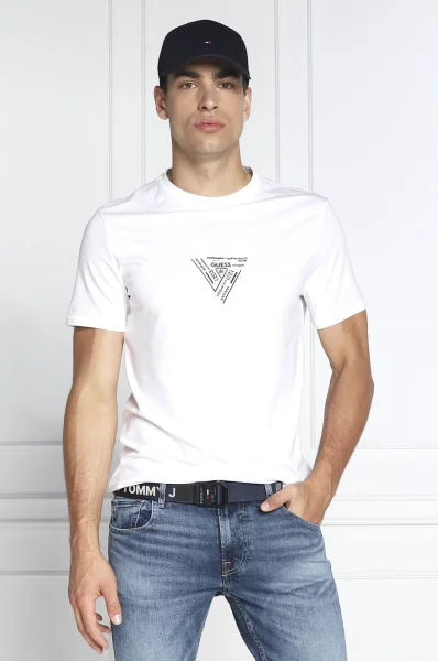 T-shirt JIMMY | Slim Fit GUESS άσπρο