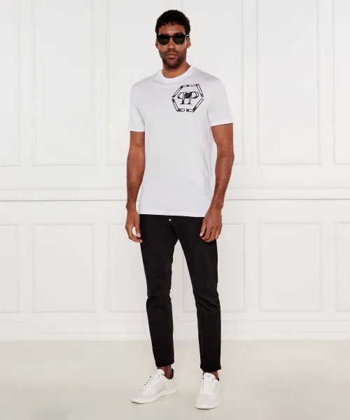 T-shirt Hexagon | Regular Fit Philipp Plein άσπρο
