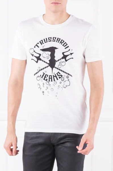 t-shirt | regular fit Trussardi άσπρο