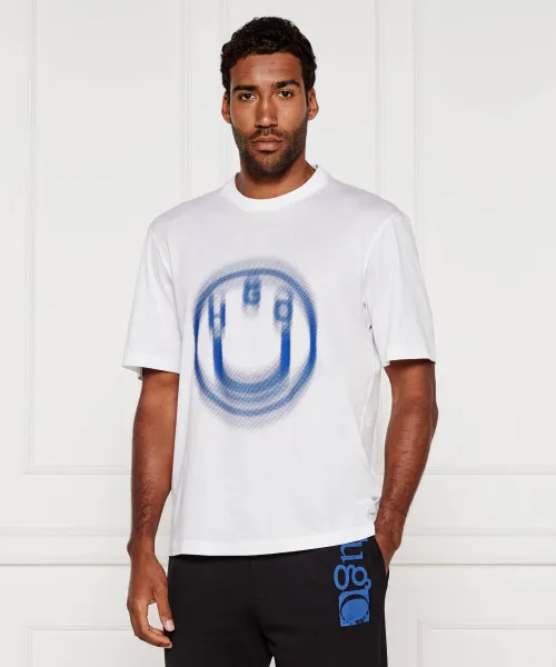 T-shirt Nalax Hugo Blue | άσπρο Regular Fit 50543493