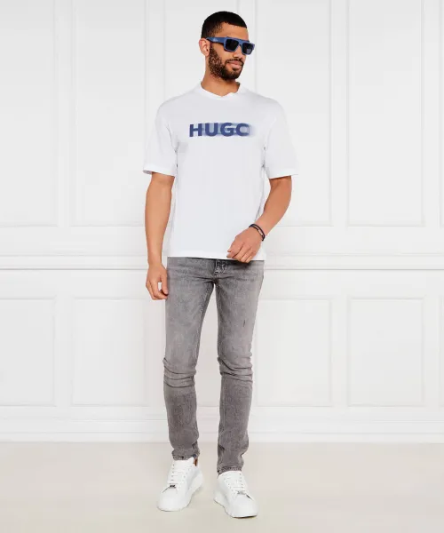 T-shirt Nalax | Regular Fit Hugo Blue άσπρο