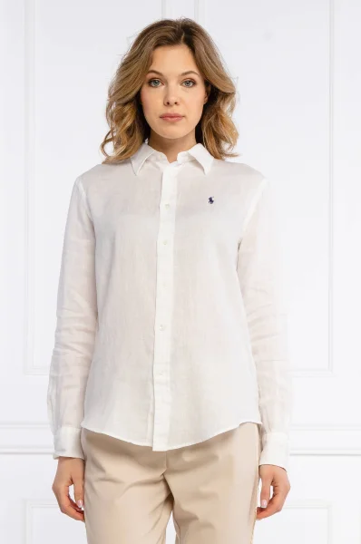 Λινό πουκάμισο | Relaxed fit POLO RALPH LAUREN άσπρο
