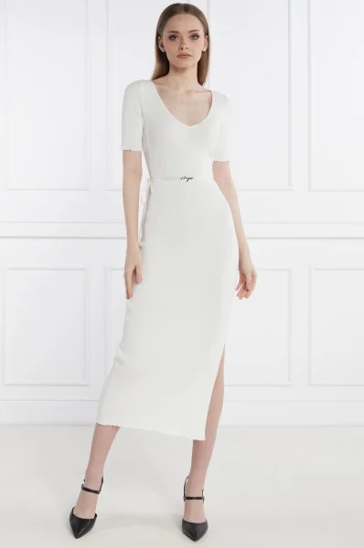 Φόρεμα με ζώνη Simbly HUGO άσπρο
