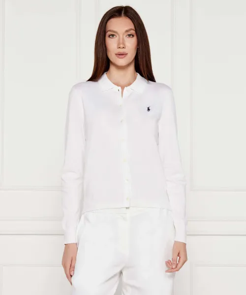 Πλεκτή ζακέτα POLO RALPH LAUREN | άσπρο Regular Fit 211972110