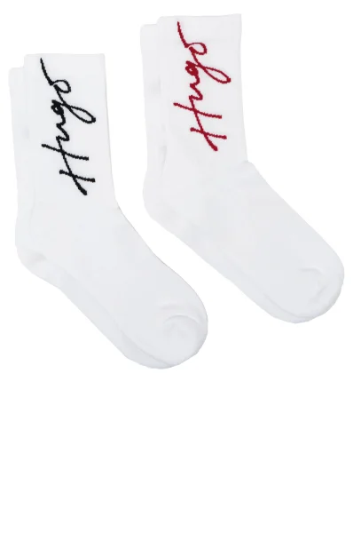 Κάλτσες 2 pack 2P QS HANDWRITTEN Hugo Bodywear άσπρο