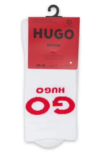 Κάλτσες QS RIB SLOGAN CC Hugo Bodywear άσπρο