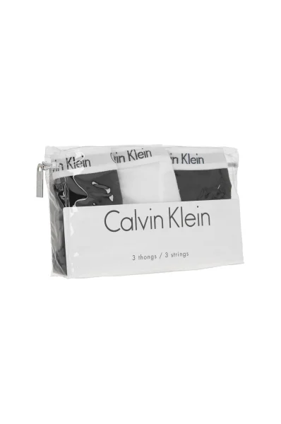 String 3pack Calvin Klein Underwear μαύρο