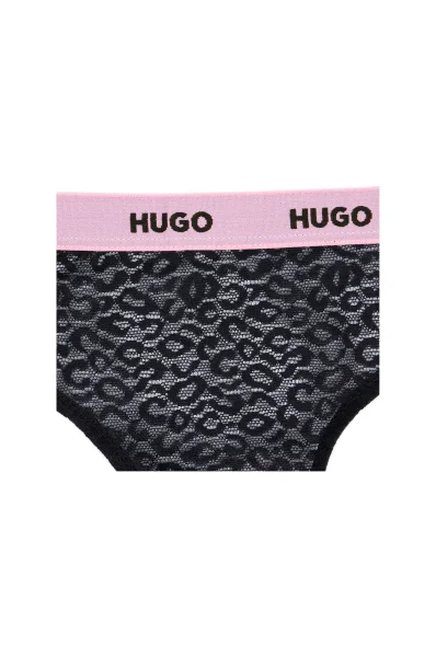 Δαντέλα slip Hugo Bodywear μαύρο