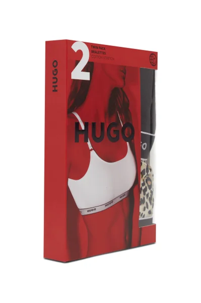 Σουτιέν 2 pack TWIN BRALETTE STRIPE Hugo Bodywear μαύρο