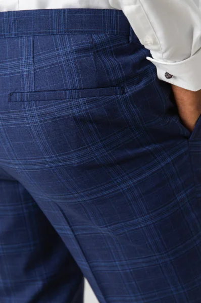 μάλλινος παντελόνι hets182 | extra slim fit HUGO ναυτικό μπλε
