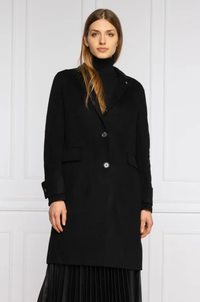 μάλλινος παλτό Calvin Klein μαύρο