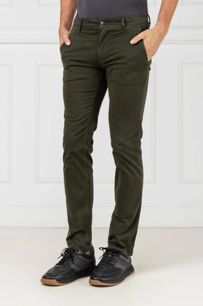 Παντελόνι chino Schino | Slim Fit BOSS ORANGE πράσινο