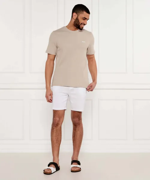 T-shirt Waffle BOSS BLACK | μπεζ Regular Fit 50535891