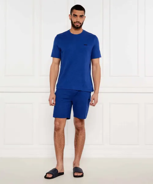 T-shirt Waffle BOSS BLACK | σκούρο μπλε Regular Fit 50535891
